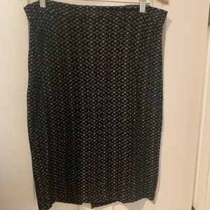 Maeve Size 10 Black and White fitted skirt